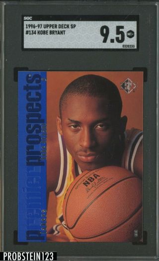 1996 - 97 Upper Deck Sp 134 Kobe Bryant Lakers Rc Rookie Hof Sgc 9.  5,