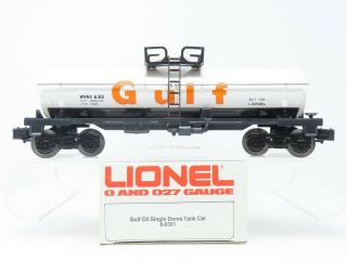 O Gauge 3 - Rail Lionel 6 - 6301 Wrnx Gulf Oil Single Dome Tank Car 6301