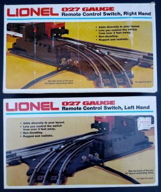 Lionel 027 Gauge Left Hand & Right Hand Remote Control Switches