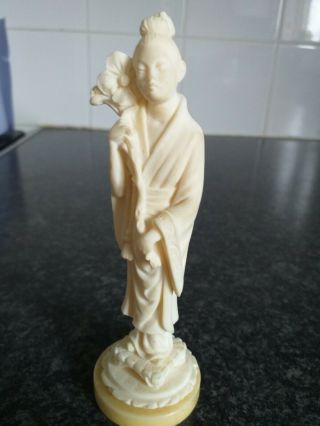 Vintage Alabaster Chinese Figure Signed A.  Gianelli