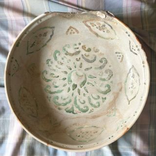 Lovely Scarce Antique Indo - Chinese Large Bowl Hoi An Hoard Lotus Design