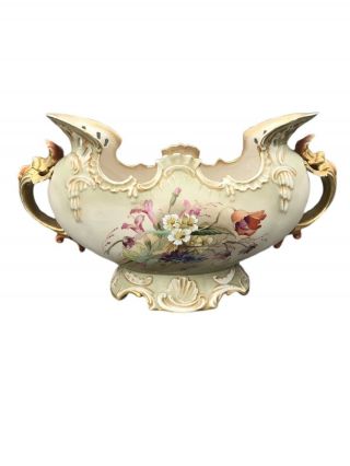 Antique Robert Hanke Rh Austria Centerpiece Bowl Vase Planter