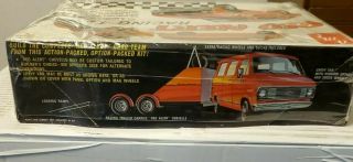 Vintage AMT Red Alert Racing Team Model Kit 1970 Chevelle Van Trailer Box T - 550 3