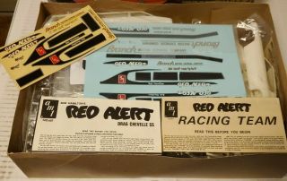 Vintage AMT Red Alert Racing Team Model Kit 1970 Chevelle Van Trailer Box T - 550 4