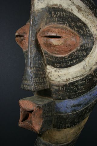 Large 25.  6 " African Male Kifwebe Mask - Songye - D.  R Congo Tribal Art Crafts