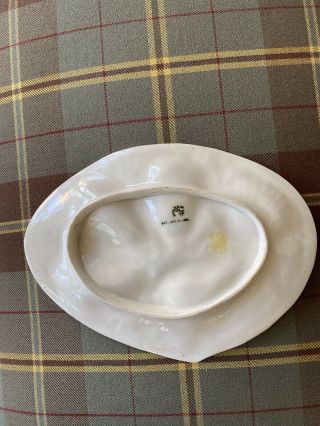 ANTIQUE UNION PORCELAIN UPW OYSTER PLATE - - SMALL CLAM SHAPE 3