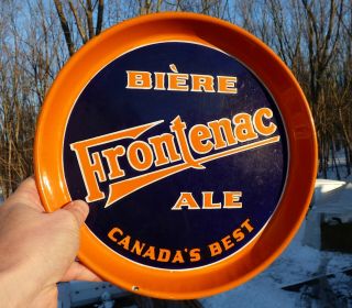 Antique FRONTENAC Ale Montreal,  Quebec porcelain beer tray 2