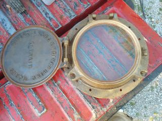 Great Lakes Engineering Cast Iron And Brass Ships Porthole Check Photos