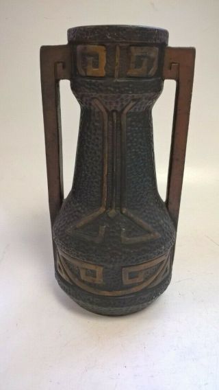 Antique Art Noueveau Bretby Clanta Vase Double Handed 1914 - 1920 8.  5 " 124