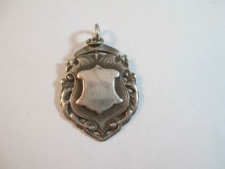 Lovely Antique Edwardian,  Solid Silver Fob Medal,  Birmingham 1908 11.  4g