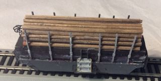 Ho Scale 1:87 Vintage Craftsman Style Log Car With Log Load Rtr
