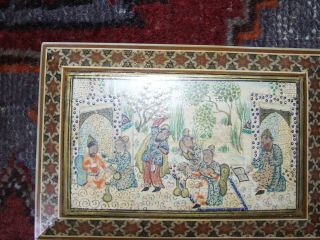 Persian Art Khatam Handmade Marquetry Jewellery Micro Mosaic Inlaid Trinket Box