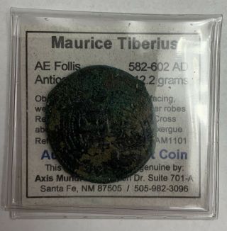 Maurice Tiberius 582 - 602 Ad Follis Antioch Maurice Byzantine Ancient Coin