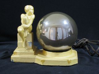 Antique Art Deco Nude Lamp - Nuart,  Frankart Style - For Restoration