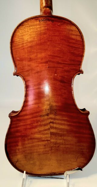Old Antique 4/4 Size Violin Stamp Paganini German Possible