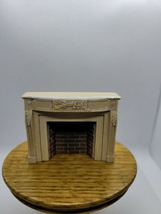 Dollhouse Miniature Artisan Signed Braxton Payne 1/2 Scale Fireplace Estate