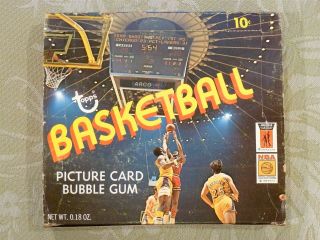 1972 Topps Nba Basketball Card 10 Cent Empty Display Wax Pack Box Julius Erving