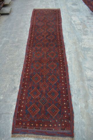 F3097 Handmade Afghan Tribal Wool Mishwani Hallway Rug Runner 2 