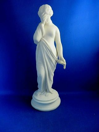 Antique 19thc Worcester Style Parian Semi Naked Female Figure Of " Sorrow " - R&l