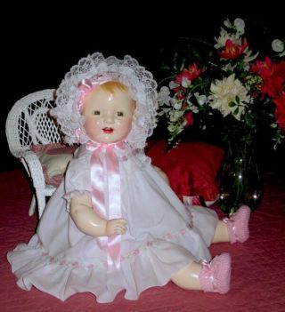Darling 25 " Antique/vintage Eih Horsman Baby Dimples Composition Doll