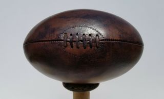 1890s 1900s Antique Leather Melon Ball Football Rugby Ball In High End