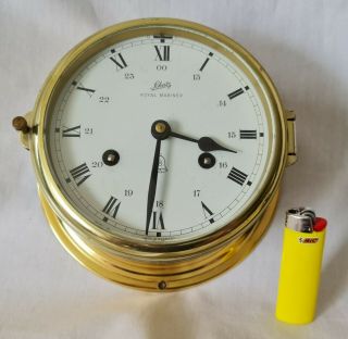 Royal Mariner Schatz Ships Clock W.  Germany Brass Bulkhead Waking Bells Repairs