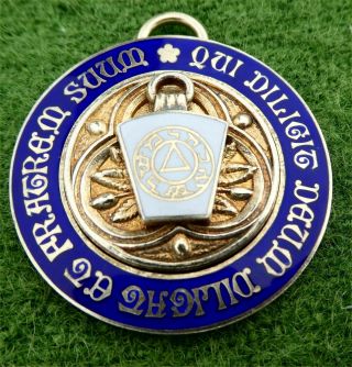 925 Silver & Enamel Grand Lodge Of Mark Master Masons Collar Jewel Dated 1931