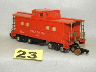 1948 American Flyer Post War S Scale 630 Reading Lighted Caboose,  Ready To Run