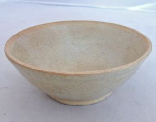 Song Dynasty ? Antique Chinese Celadon Green Glazed Pottery Tea Bowl (4.  75 ")