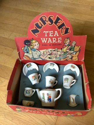 Rare Complete Watch With Mother 1940/50s Child’s China Tea Set Boxed