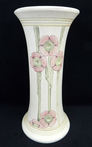 Large 24in Antique Art Deco Weller Flemish Jardiniere Stand Floor Vase Majolica
