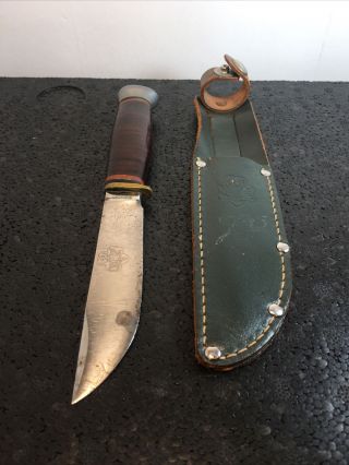 Marble ' s Antique Girl Scout Knife and Green Sheath Gladstone Michigan 3