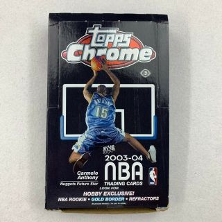 2003 - 04 Topps Chrome Basketball Empty Box & Wrappers Lebron James Dwayne Wade Rc