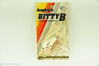 Vintage Bagley Baits Bitty B Honey B1 Antique Fishing Lure On Card Tj1