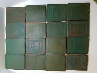 16 Little Leather Library Miniature Books Redcroft Edition Antique Vintage