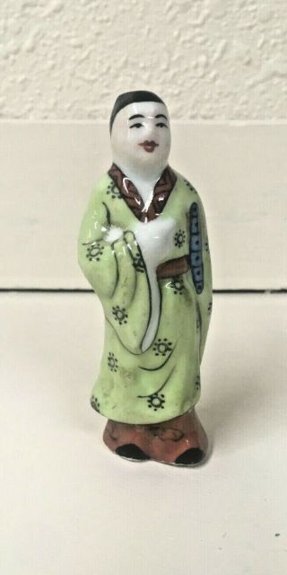 Vintage Chinese Porcelain Snuff Bottle Figurine With Mark
