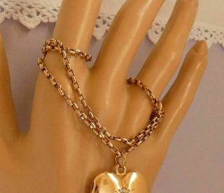 Antique C 1900 Victorian French Gold F Chain Muff Ornate Belcher Thick Chain