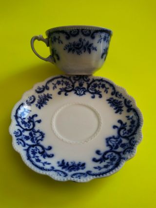 Set Of 3 Antique W.  H.  Grindley & Co.  Saucers And Teacups.  Portman Design.  F B. 2