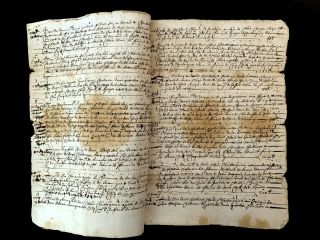 1670 Antique Manuscript 8 Pages