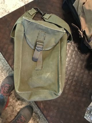 Antique Authentic Vintage 1945 Wwii Military Us Army Pouch Period Items