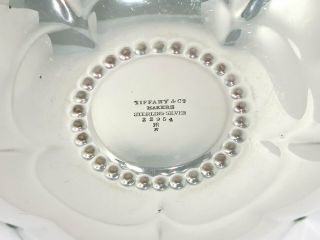 5 1/8 in - Sterling Silver Tiffany & Co.  Antique Poppy Flower Candy Nut Dish 3