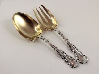Whiting Louis Xv Sterling Silver Salad Serving Set - 9 Inches - No Monograms