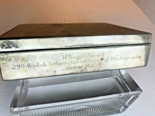 Vintage Sterling 925 Cigarette Box Kodak Salon H.  Nagel Award Grant Haist 1964