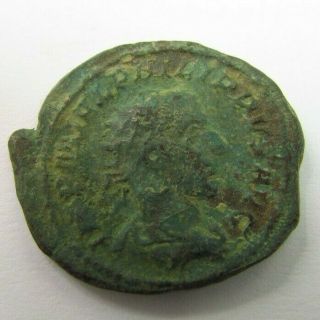 Roman Empire Bronze Antoninianus C.  244 - 249 Ad Philip I - The Arab (366)