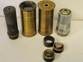 Microscope Eyepieces,  Antique Brass