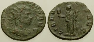 045.  Roman Bronze Coin.  Claudius Ii,  Antoninianus.  Rome.  Liberalitas.  F/avf