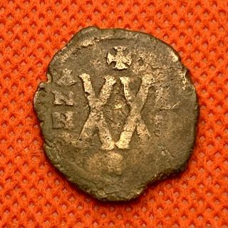 263 Byzantine Empire - Maurice Tiberius 582 - 602 A.  D.  - 24mm