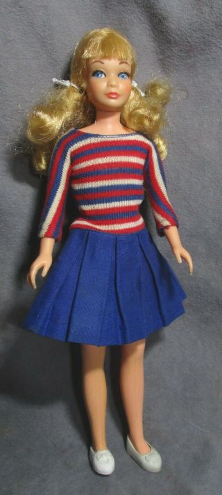 Vintage Mattel Twist And Turn Skipper - 1967 - Wearing Ship Ahoy Dress
