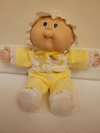 Vintage Rare Cabbage Patch Kids Babies Bbb (bean Butt) With Outfit &cloth Diaper