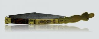 Antique Late 19th century Large Toledo marked Folding Knife Navaja 2